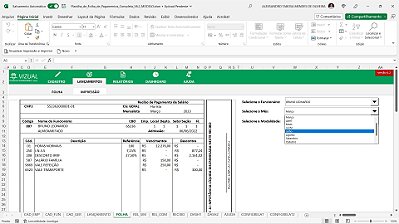 Planilha de Folha de Pagamento Automatizada (Holerite) em Excel 6.3