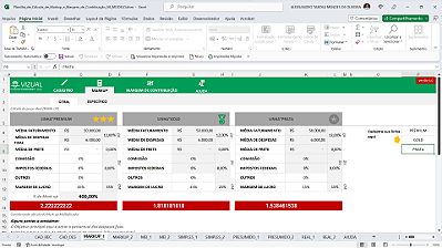 Planilha de Cálculo de Markup e Margem de Contribuição em Excel 6.0