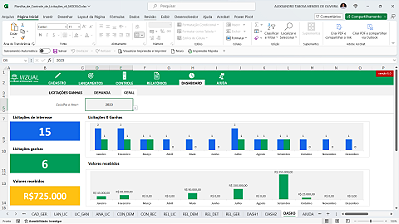 Planilha de Controle de Licitações e Editais em Excel 6.0