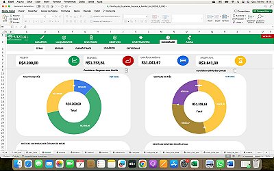 Planilha de Orçamento Pessoal e Familiar Completa em Excel 6.4 365 - MAC