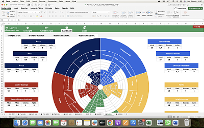 Planilha de Avaliação Roda da Vida em Excel 6.1 - MAC