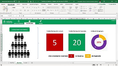 Planilha de Cadastro e Controle de Visitantes em Excel 6.0