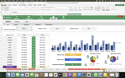 Planilha Dashboard de Receitas e Despesas Financeiras em Excel 6.0 - MAC