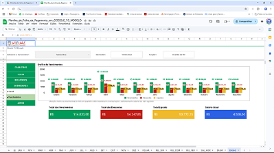Planilha de Folha de Pagamento (holerite) em Google 7.0