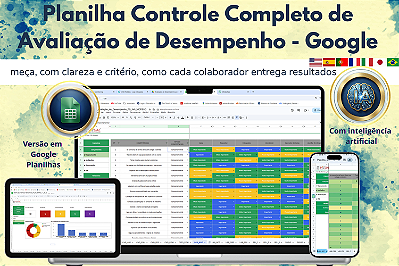 Planilha Controle Completo de Avaliação de Desempenho em Google 7.0