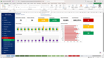 Planilha PCP - Planejamento e Controle de Produção em Excel 8.0 365
