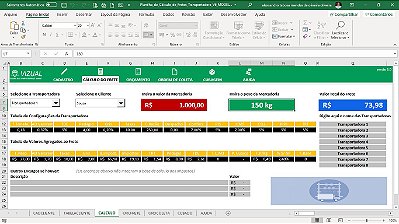 Planilha de Cálculo de Fretes Transportadora em Excel 6.0