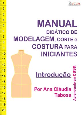 Pacote Curso Didático de Modelagem, Corte e Costura em Tecido Plano em PDF