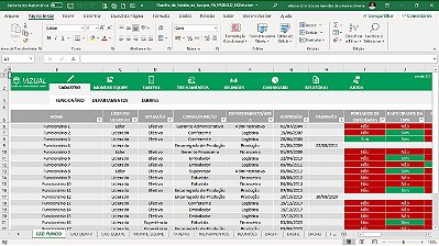 Planilha de Gestão de Equipes em Excel 6.0