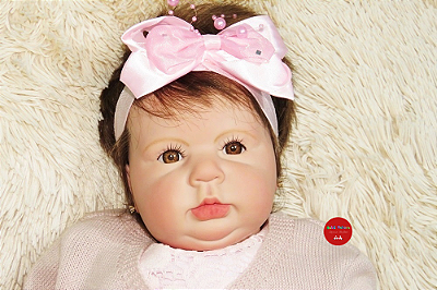Boneca Bebê Reborn Menina 53 Cm Crystal Olhos Abertos Princesinha Linda E Sofisticada Parece De Verdade