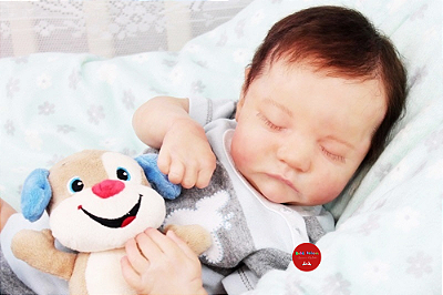 Bebê Reborn Menino Levi 48 Cm Olhos Fechados Bebê Muito Realista Acompanha Enxoval Super Promoção