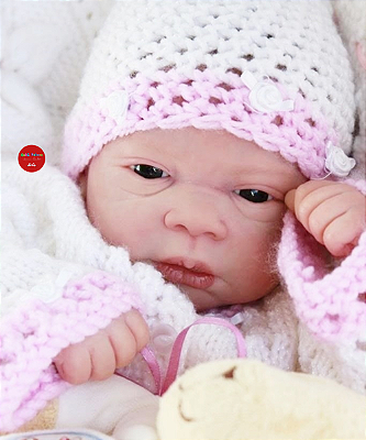 Boneca Bebê Reborn Menina Michelle 45 Cm Olhos Abertos Bebê Fofa E Perfeitinha Um Verdadeiro Presente