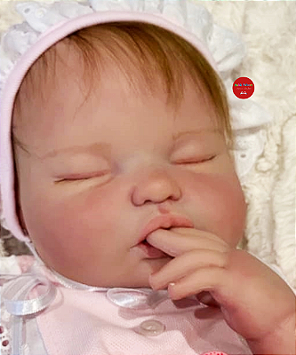 Bebê Reborn Menina Silicone Sólido 47 Cm Olhos Fechados Linda E Perfeita Bebê Gordinha Recém Nascida