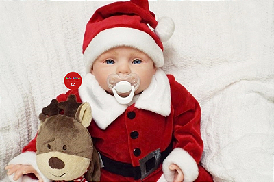 Bebê Reborn Menino Honey 51 Cm Olhos Abertos Oferta De Natal Acompanha Uma Linda Chupeta