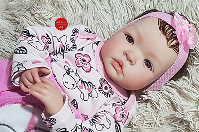 Bebê Reborn Menina Shyann 43 Cm Olhos Abertos Bebê Pronta Entrega Recém Nascida Super Promoção