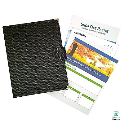 Pasta Reunião com Case Smartphone - Versalhes Preto