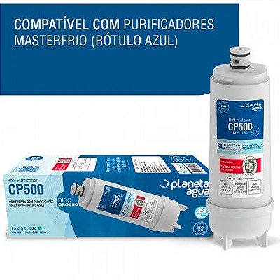 Refil Cp500 para Purificador Masterfrio Rotulo Azul PLaneta Agua 1080