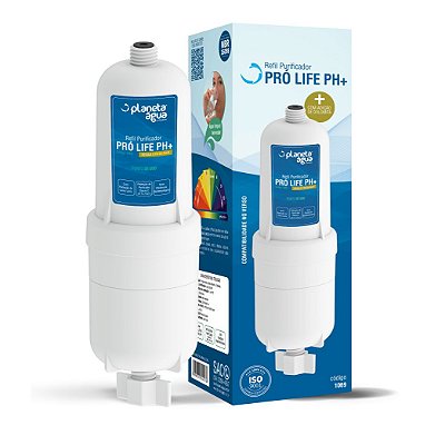 Refil Pro Life PH+Para Purificador Soft Everest kit 3 peças Planeta Agua