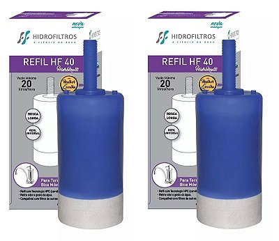 Refil para Torneira Filtro hf 40 rosca longa Kit 2 peças Hidro Filtro