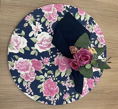 Kit 6 lugares Marinho Pink