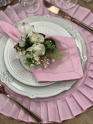 Lugar Americano Rosa Babado