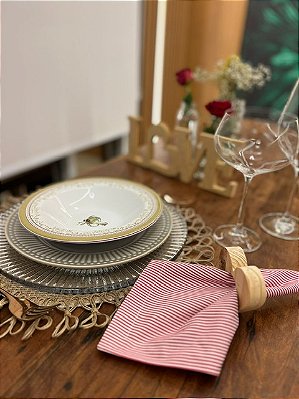 Guardanapo Listrado Vermelho