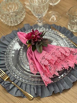 Americano Redondo Babado Span Azul