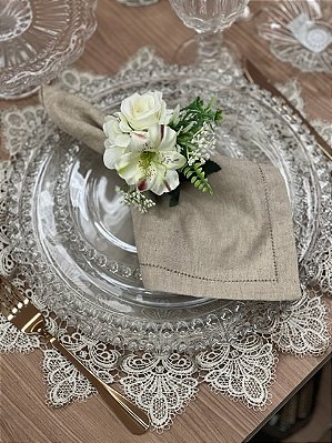 Porta Guardanapo Bouquet Branco Laís