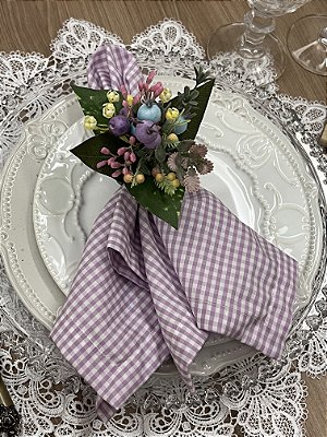 Guardanapo xadrez Lilás