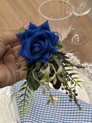 Porta Guardanapo Rosa Azul