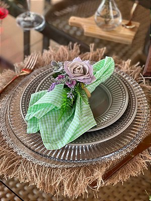 Porta Guardanapo Bouquet de Rosa cor Lavanda