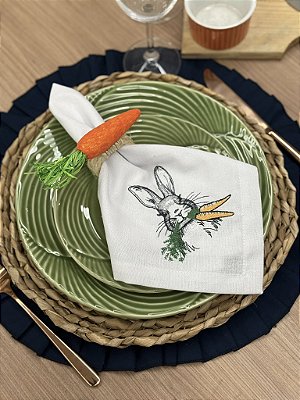 Porta-Guardanapo Cenoura – Kit com 6 Unidades | Decoração Páscoa Mesa Posta