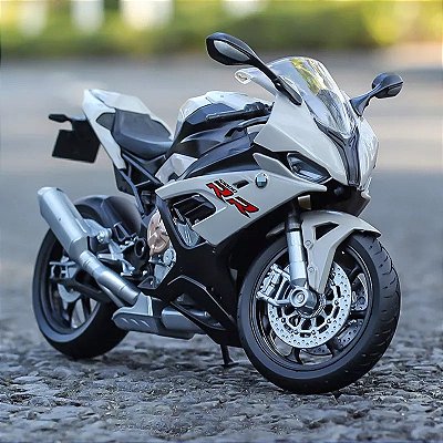 Miniatura BMW S 1000 RR 2021 Cinza Welly 1:12