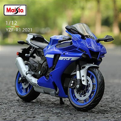 Miniatura Yamaha YZF-R1 2021 Maisto 1:12 - 18 cm