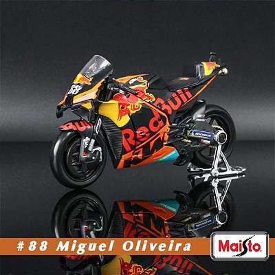 Miniatura KTM Motogp 2021 Piloto Miguel Oliveira #88 Maisto 1:18