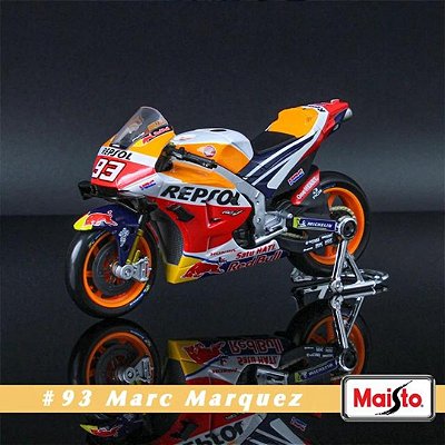 Miniatura Repsol Honda Team 2021 Piloto Marc Marquez #93 Maisto 1:18