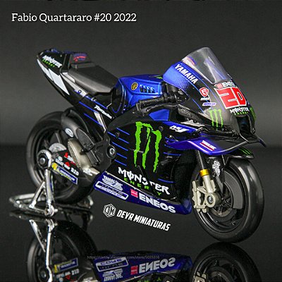 Miniatura Yamaha Motogp 2022 Piloto Fabio Quartararo #20 Maisto 1:18
