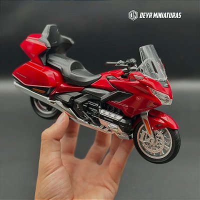 Miniatura Honda Gold Wing Tour 2020 Vermelho Welly 1:12