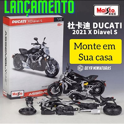 Miniatura Ducati Xdiavel S 2021 Maisto 1:12 - Linha de Montagem