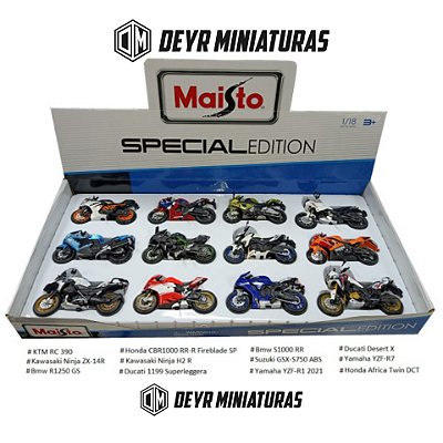 Miniatura Moto Esportiva Escala 1/18 - Motoland Acessorios Esportivos