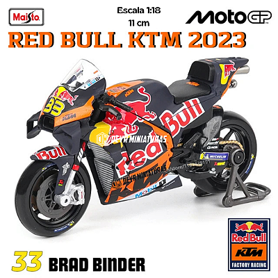 Miniatura KTM RC16 TEAM RED BULL FACTORY RACING MOTOGP 2023 BRAD BINDER 33 Maisto 1:18