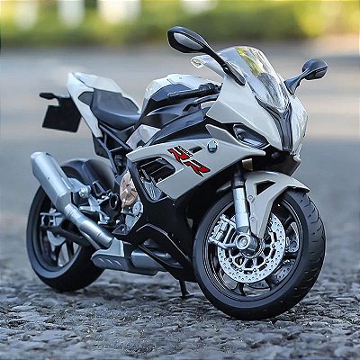 Miniatura BMW S 1000 RR 2021 Cinza Welly 1:12