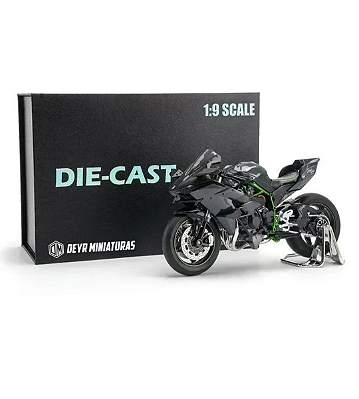 Miniatura Gigante Kawasaki Ninja H2R Escala 1:9 + EMBALAGEM PREMIUM PARA PRESENTE