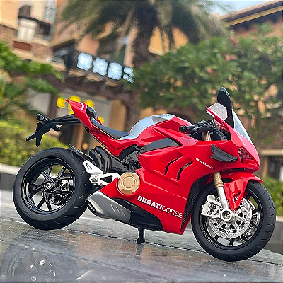 Miniatura Ducati Panigale V4 S 1:12 Acende Faróis