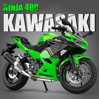 Miniatura Kawasaki Ninja 400 Escala 1:12 Acende Faróis