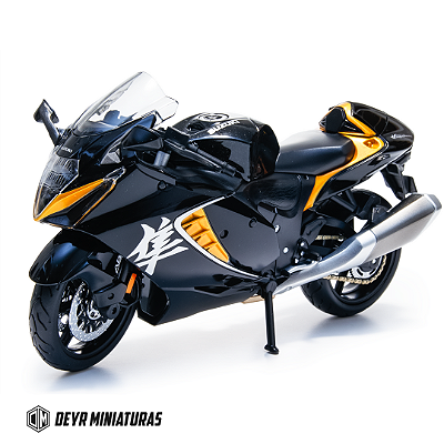 Miniatura Suzuki Hayabusa 2022 Preto Maisto Edição Especial 1:12 - 18 cm