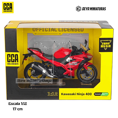 Miniatura Kawasaki Ninja 400 Vermelho 2023 MSZ 1:12
