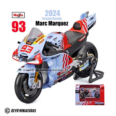 Miniatura MotoGP Gresini Racing 2024 Maisto 1:18 - Piloto Marq Marquez 93