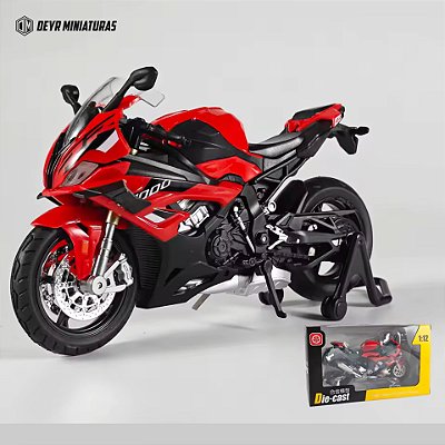 Miniatura BMW S 1000 RR Vermelho 2023 Escala 1:12 - (18 cm)