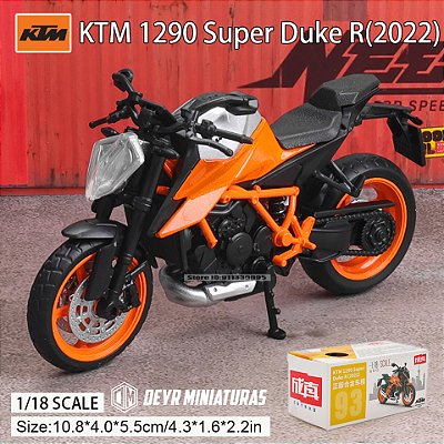 Miniatura KTM 1290 Super Duke R 2022 Laranja MSZ 1:18